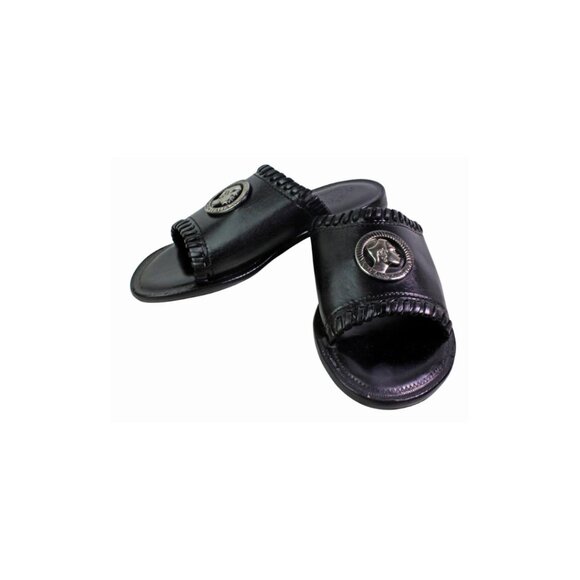 Mali Black Mens Italian Sandals Shoes